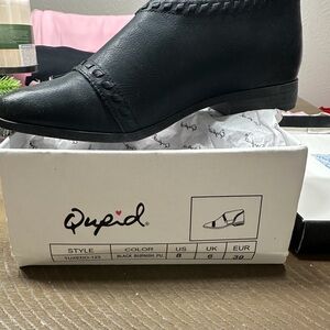 Qupid Black Ankle Boots